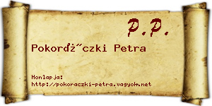 Pokoráczki Petra névjegykártya